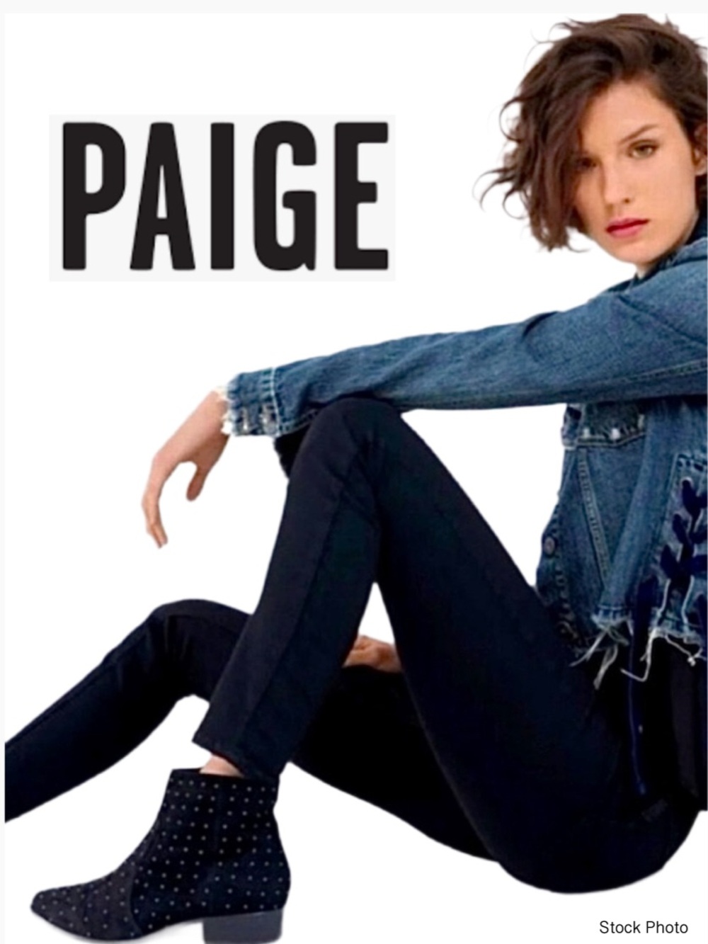 PAIGE Hoxton Ultra Skinny Black Fog Wash Jeans (30)